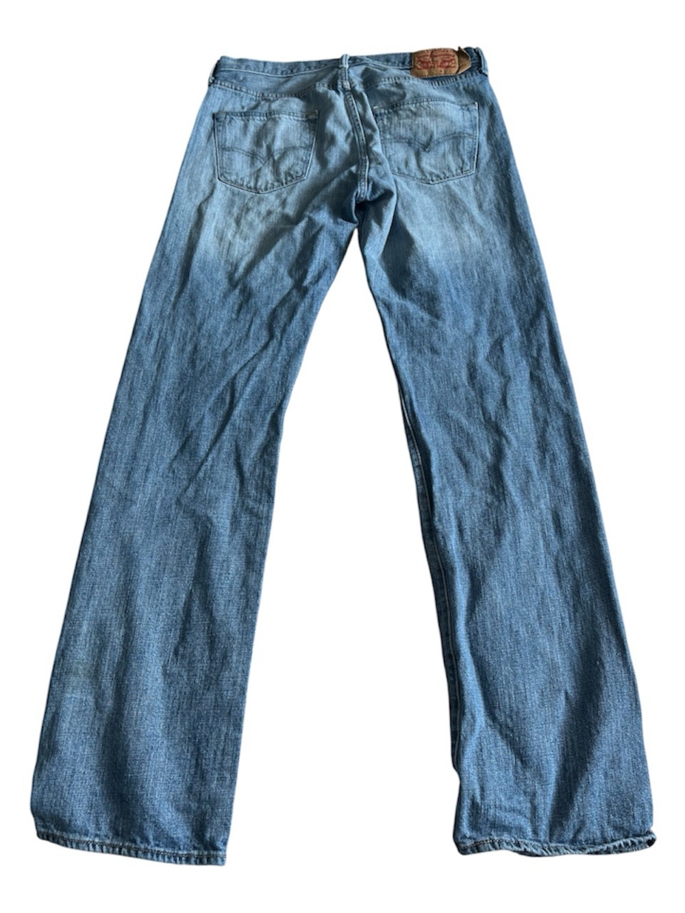 Levis 501XX Jeans Mens 34x36 Blue Denim Original Classic Straight Button Fly - Picture 3 of 9